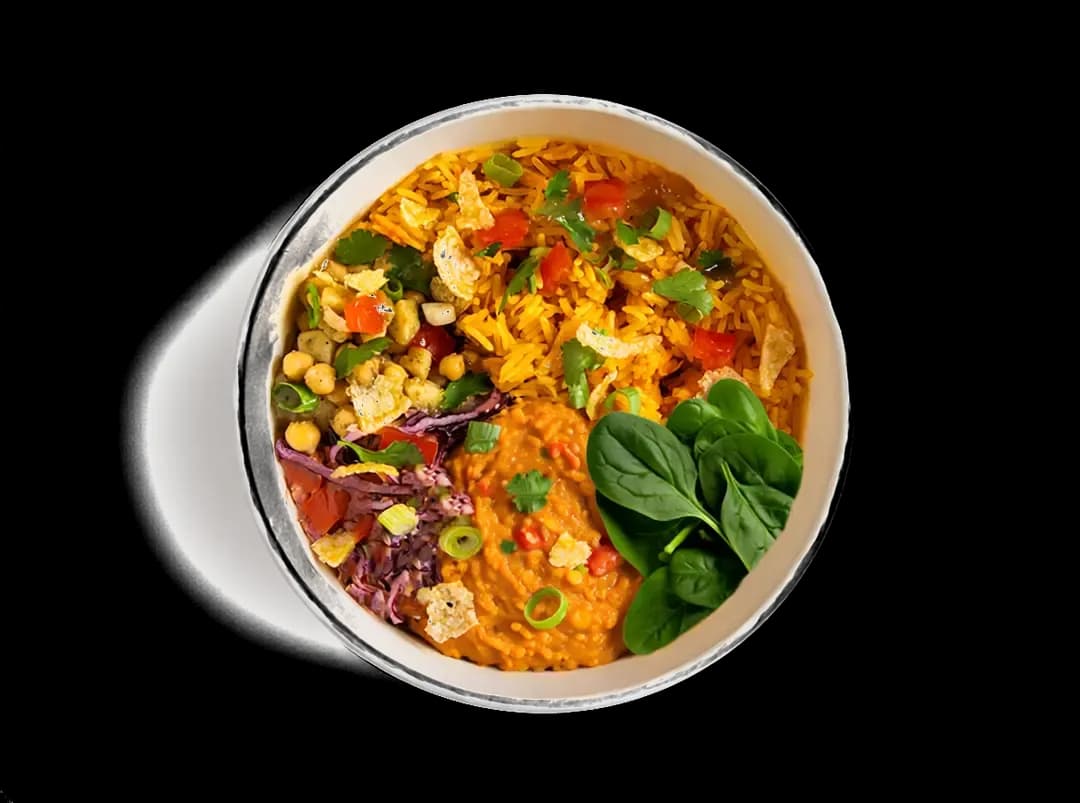 daal masala rice bowl