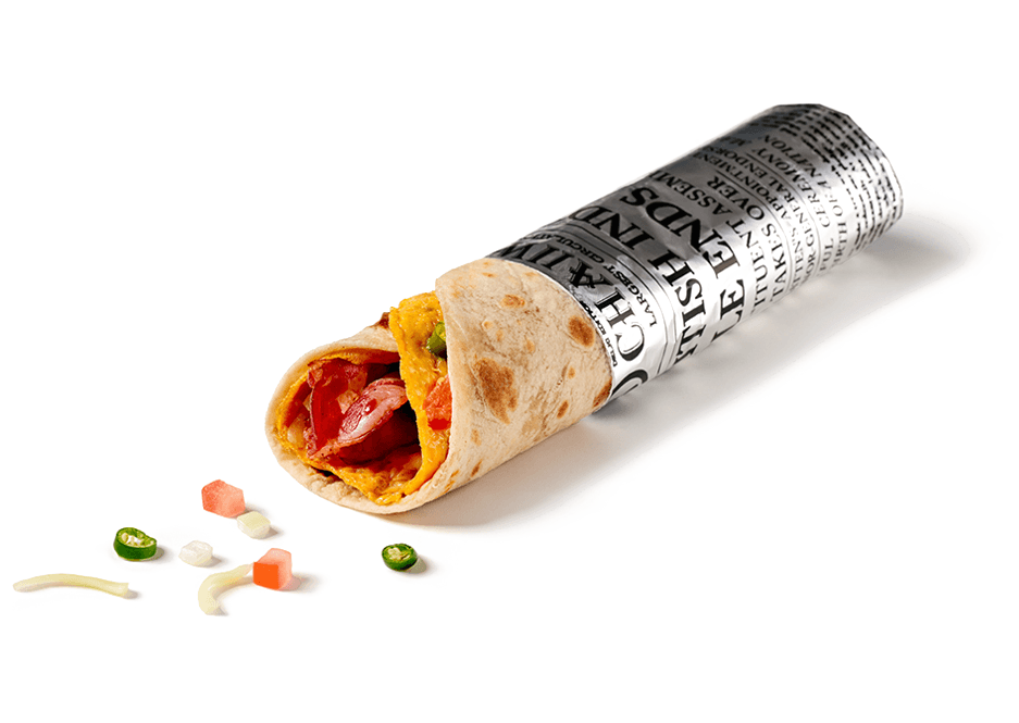 Macon & Egg Roti Wrap